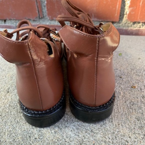 Toga Pulla Gladiator Flat Ankle Boots in Brown - Size 38 - Picture 4 of 6